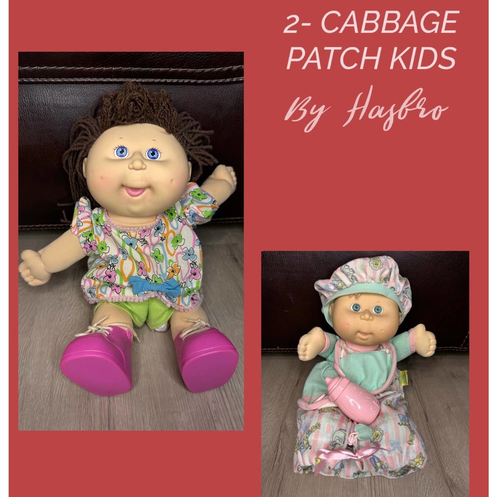 2 Cabbage Patch kids Hasbro vintage 1st edition 1990 & 1992 dolls
